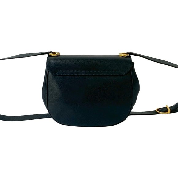 Salvatore Ferragamo Gancini Leather Shoulder Bag/Pochette in Navy Blue (19938) - Picture 3 of 10